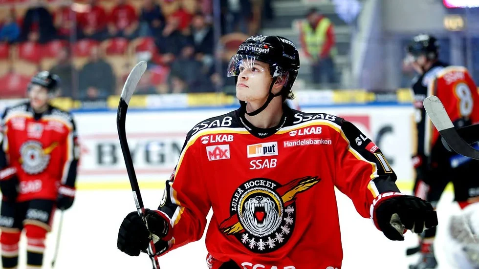 Malte Strömwall i Luleå Hockeys tröja.