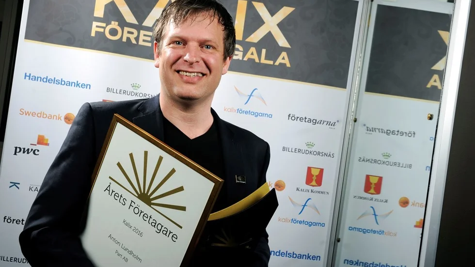 Årets företagare. Det var Anton Lundholm som utsågs till Årets företagare i Kalix 2016.
