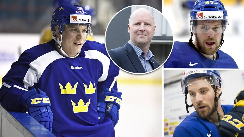 Erik Gustafsson, Ulf Engman, Linus Omark och Johan Fransson.