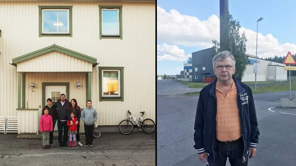 I torsdags avvisades familjen Kuzmenov från Porjus. På bilden syns Oleg och Katerina, omgiven av barnen David, Igor, Maria och Pollyanna. Bybornas kamp och engagemang, bland andra Bo-Lennart Uustialo, hjälpte inte.