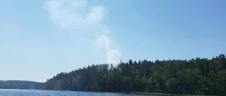 Skogsbrand utanför Uppsala