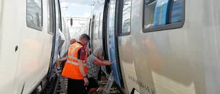 Tåg fick evakueras - tågtrafiken stoppades