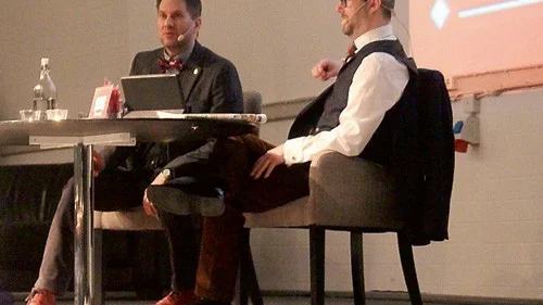 Årets första gäst. Nya turistchefen Peter Göransson var årets första gäst på God Morgon Vimmerby som inriktar sig till kommunens företagare. Ungefär 150 åhörare kom för att lyssna på Göranssons syn på Vimmerby.