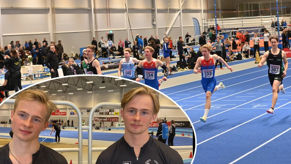 William och Viktor Thor gick en tät kamp i M22 60 meter.
