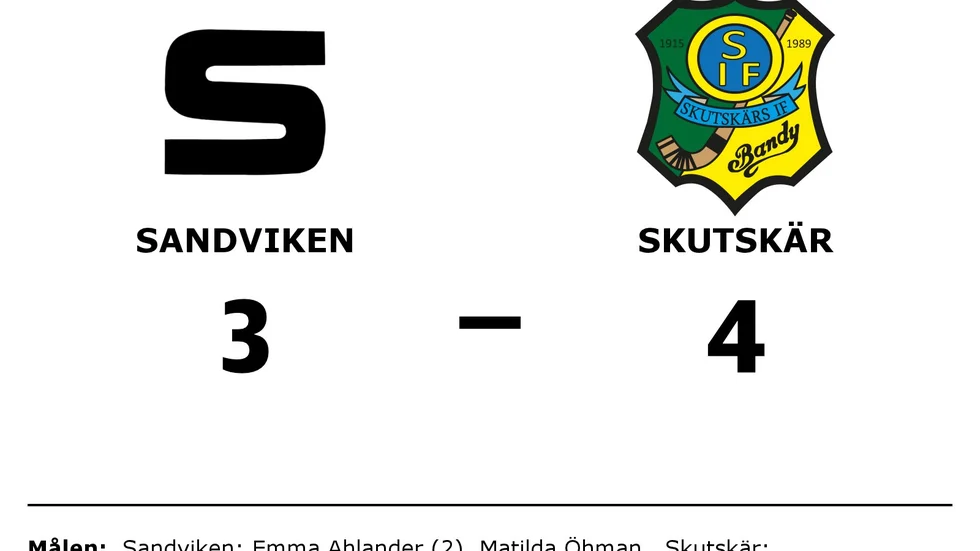 Sandvikens AIK Bandy förlorade mot Skutskärs IF