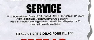 Klädinsamling misstänks vara oseriös