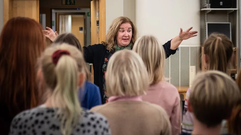 Helena Parrow är musiklärare och står för manus och regi till allsångsföreställningen "Musirkus" på Uppsala konsert & kongress. Arkivbild.