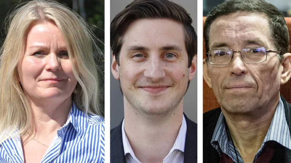 Knivstas nya oppositionskoalition: Anna Koskela-Lundén (L), Pontus Lamberg (KD) och Lennart Lundberg (KNU). De förenas av en kritisk hållning till Knivstas snabba tillväxt.