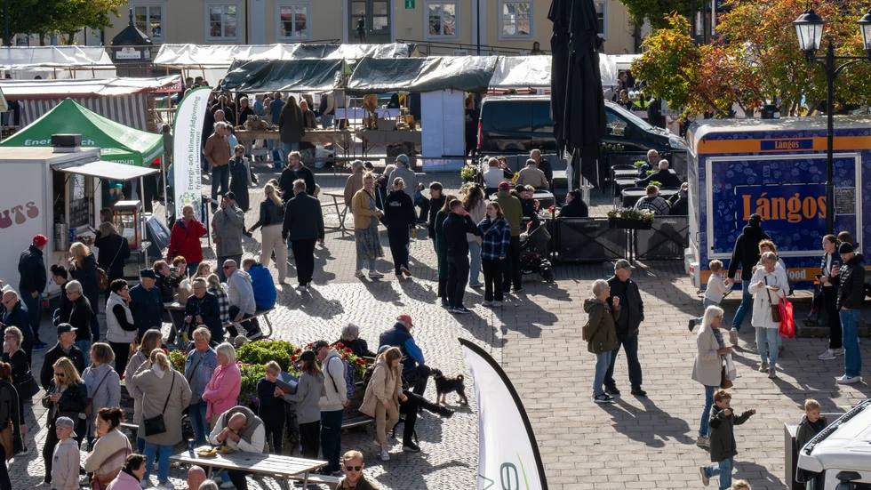 En bild från höstens upplaga av marknaden "Möt och Mat" 
 i Vimmerby.