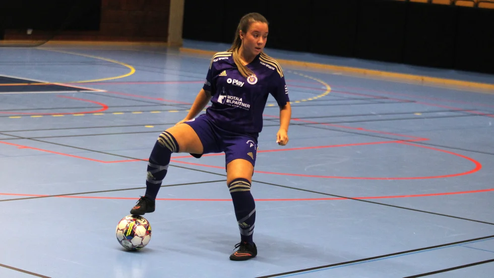 Sarah Falkevall var Motalalagets bästa målskytt i segern mot Vallentuna.