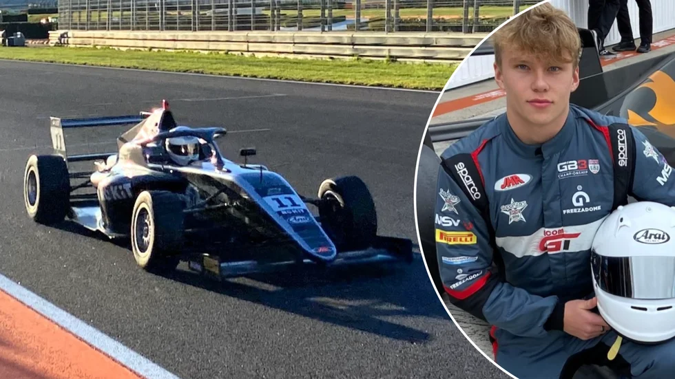 17-årige Joel Bergström från Piteå tävlar i Formel 4 i år och siktar på betydligt tuffare Formel 3 nästa år.