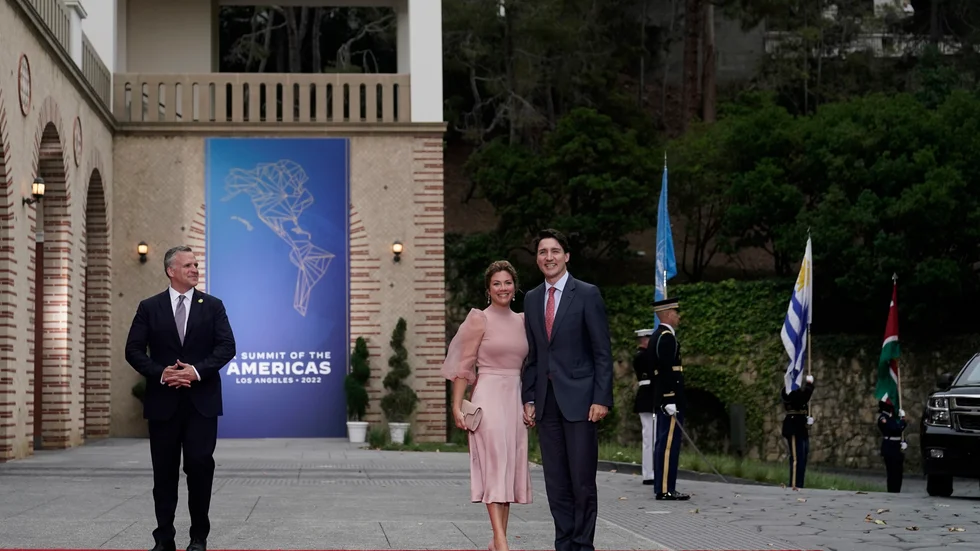 Kanadas premiärminister Justin Trudeau besökte The Getty Villa 2022 med sin fru Sophie Gregoire-Trudeau. Arkivbild.