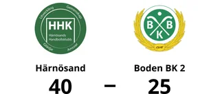 Boden BK 2 föll stort i toppmötet mot Härnösand