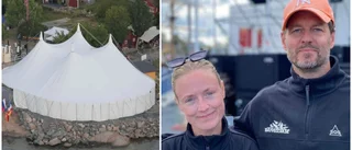Klassiska partytältet till salu – väger flera ton