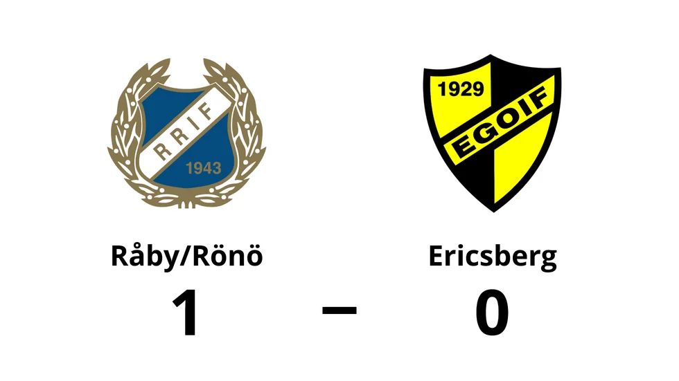 Råby-Rönö IF vann mot Ericsbergs GoIF