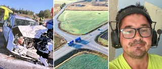 Ernad, 34, överlevde brutala kraschen – krockade i 100 km/h