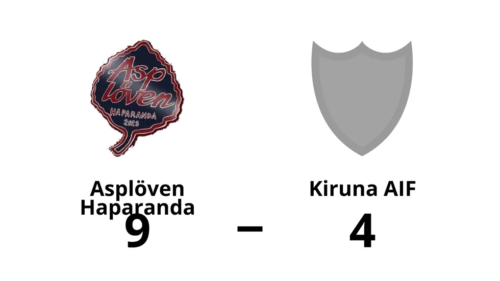 Asplöven Haparanda vann mot Kiruna AIF