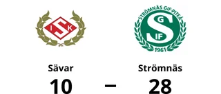 Strömnäs utklassade Sävar på bortaplan
