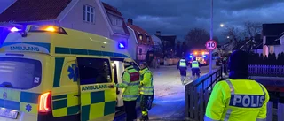 Rökutveckling i garage var brand i gammal ugn