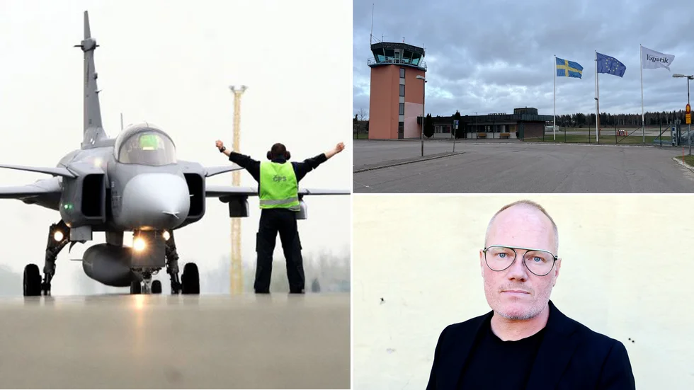 David Hofmann, vd Eskilstuna logistik och etablering AB som driver Eskilstuna flygplats, hoppas fortfarande att övningen med JAS 39 Gripen ska bli av. 