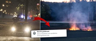 Vädrets helomvändning: Snö i går – brandrisk i dag