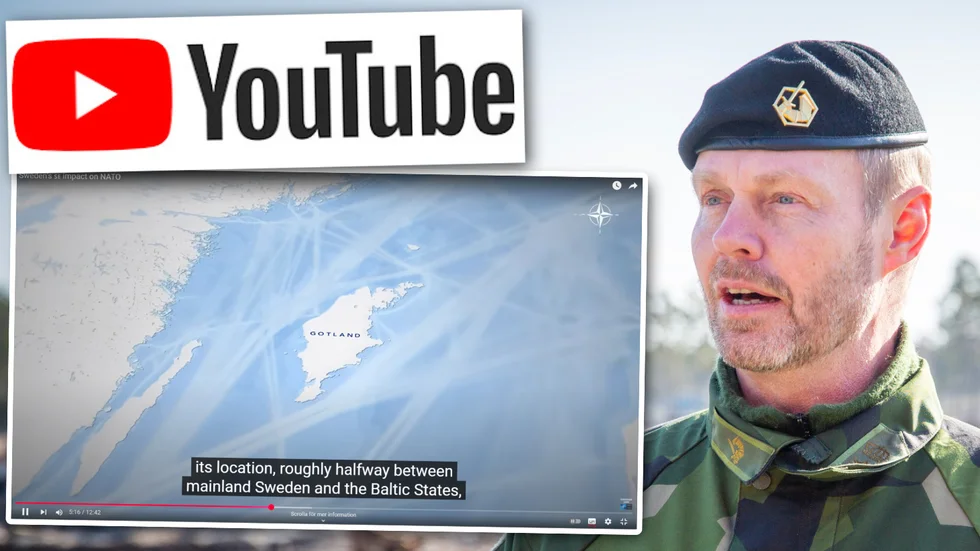 I en video som Nato nyligen publicerade på Youtube pratar Gotlands regementschef Dan Rasmussen om öns strategiska betydelse för försvarsalliansen.