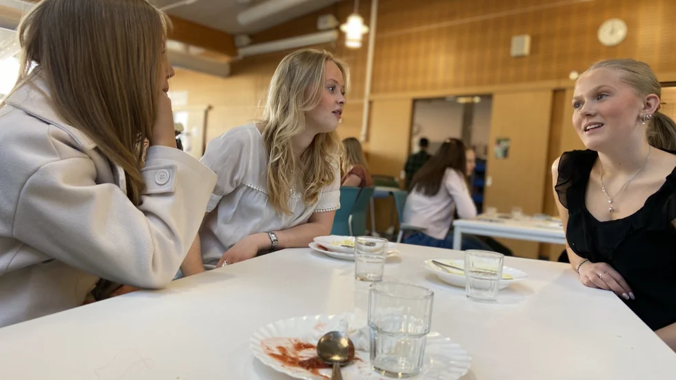 På hållbarhetsveckan valde niondeklassarna Iris Essunger, Silje Hogstad och Nova-Lee Sandberg att gå till Kens och äta pizza tre av dagarna.