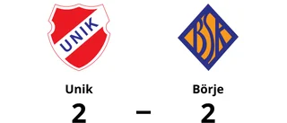 2-2 mellan Unik och Börje i division 4 Uppland herr