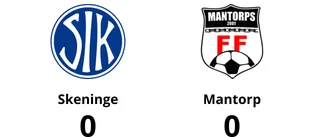Mållös match när Skeninge mötte Mantorp