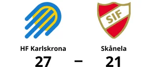 Skånela föll mot HF Karlskrona med 21-27