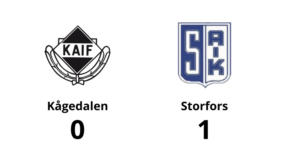 Kågedalens AIF förlorade mot Storfors AIK
