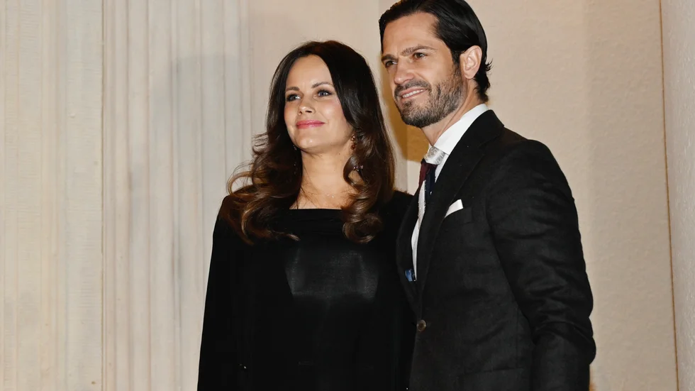 Prinsessan Sofia och prins Carl Philip i slutet av december.