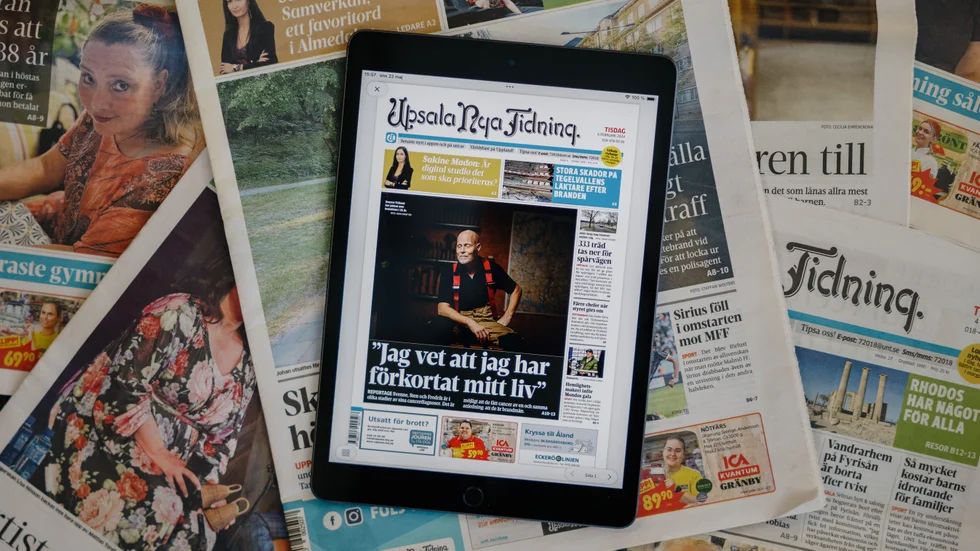 UNT:s papperstidning kan inte delas ut på söndagen. Men den finns att läsa som e-tidning från klockan 23 på lördagen. 