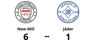 Jäder utklassat av New Mill borta – med 1-6