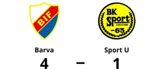 Seger för Barva efter rivstartade mot Sport U