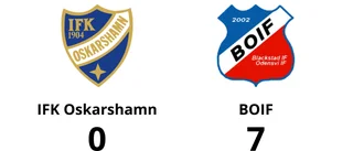 BOIF utklassade IFK Oskarshamn – vann med 7-0