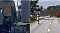 Olycka med två lastbilar – vägen stängdes av i båda riktningarna