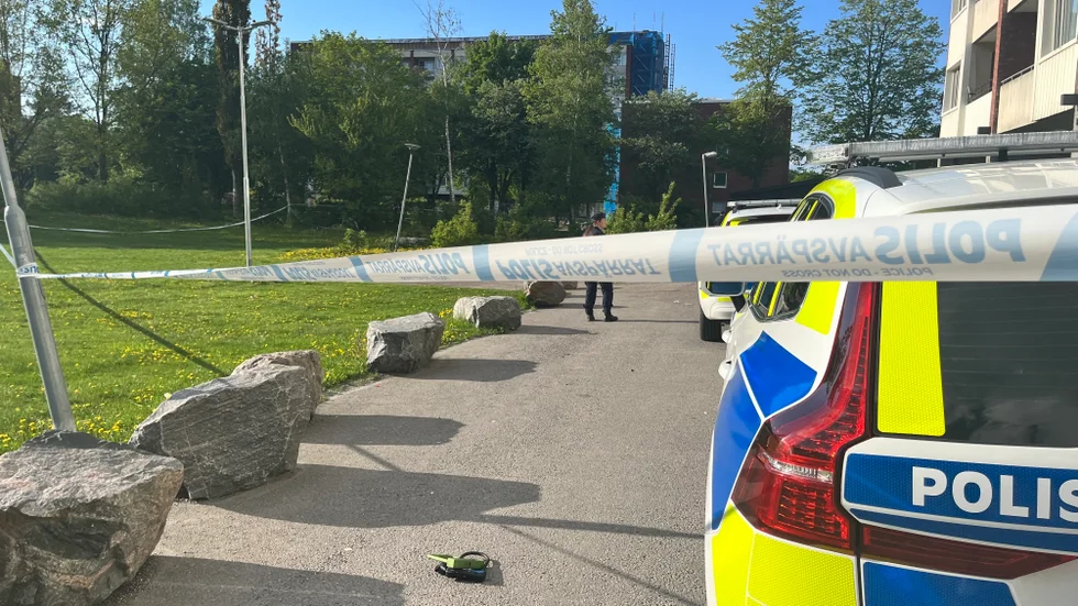 Bild från skottlossning i Årby i maj. Onsdagens skottlossning var en av flera i år som skedde innan solen gått ned. 