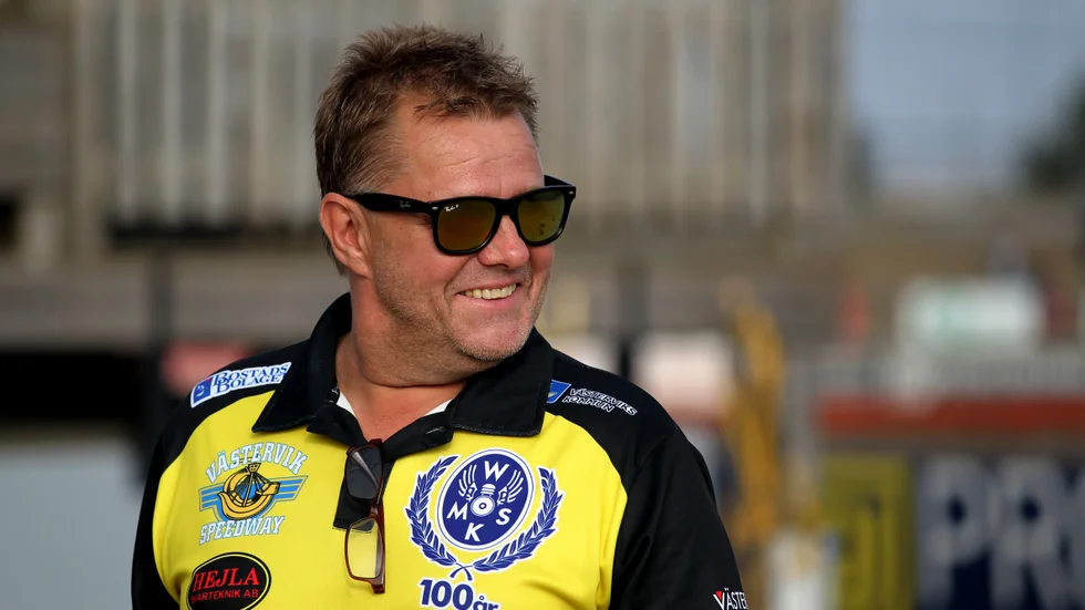 Morgan Andersson hade all anledning att vara nöjd med sitt lags insats sedan Rospiggarna besegrats på bortaplan.