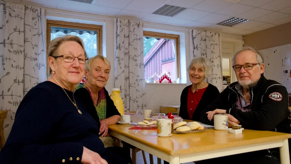 Lena Hellström, Ingalill Karlsdotter, Brit Elmenhorst och Lasse Bengtzelius kommer gärna till Powerhuset för att ta en fika.