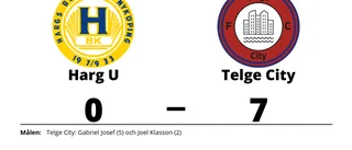 Harg U utklassat av Telge City hemma