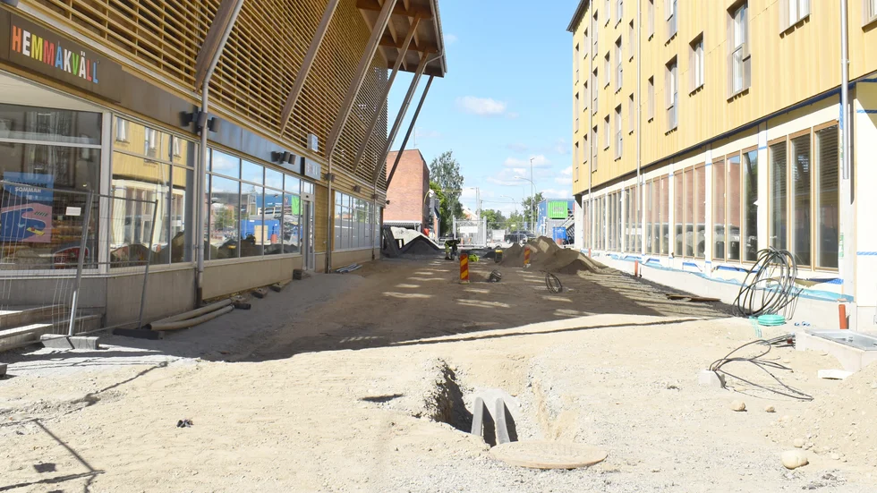 Gågatan förlängs i Skellefteå. 