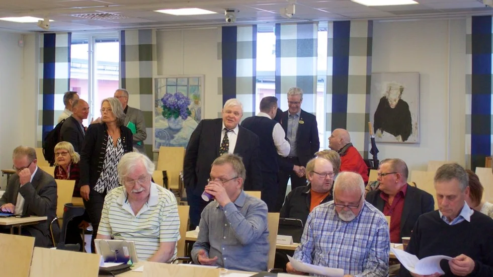 För få yngre, för många äldre? Vingåkers fullmäktige mot slutet av förra mandatperioden.