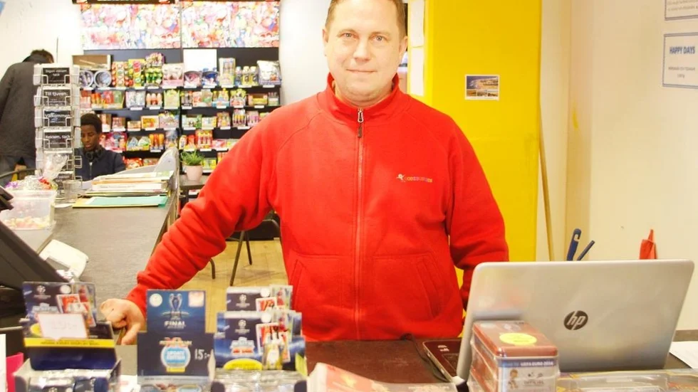 Mattias Winkler driver Godisgubben på Trädgårdsgatan.