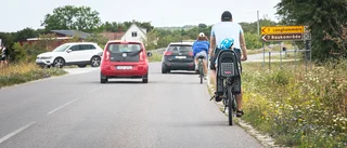 Svår trafik på Fårö under högsäsongen