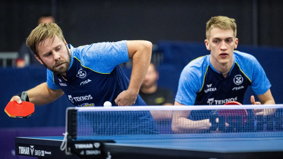 Jon Persson och Anton Källberg kunde inte besegra Mattias Falck och Kristian Karlsson – men tog med sig en bronsmedalj från EM i dubbel.