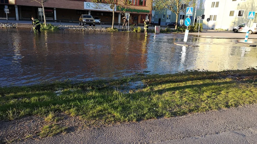 Läckan upptäcktes av räddningstjänsten tidigt på fredagsmorgonen.