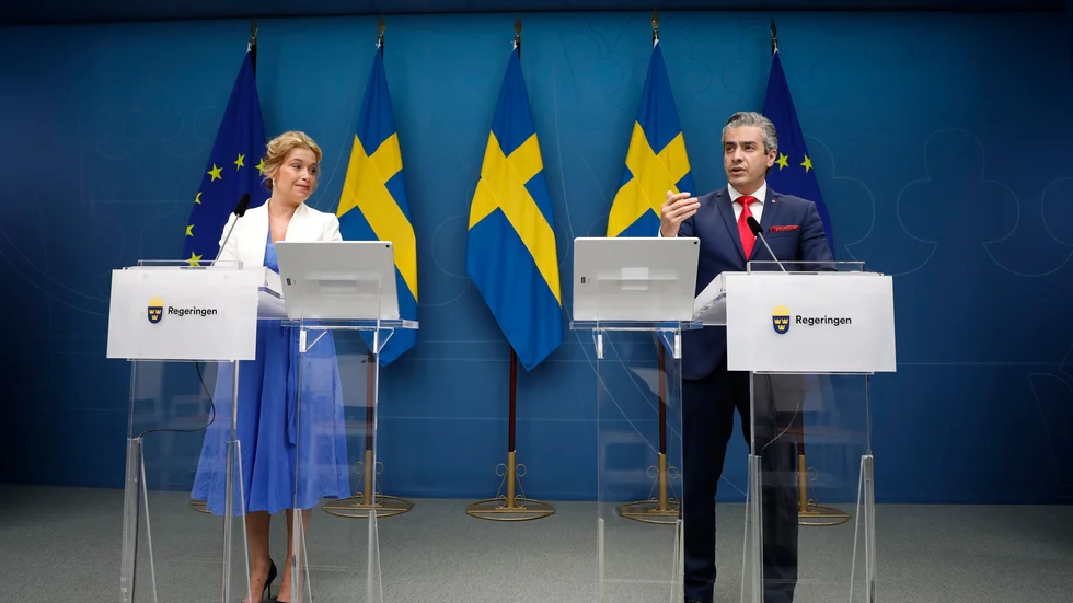 Klimat- och miljöminister Annika Strandhäll och energi- och digitaliseringsminister Khashayar Farmanbar.