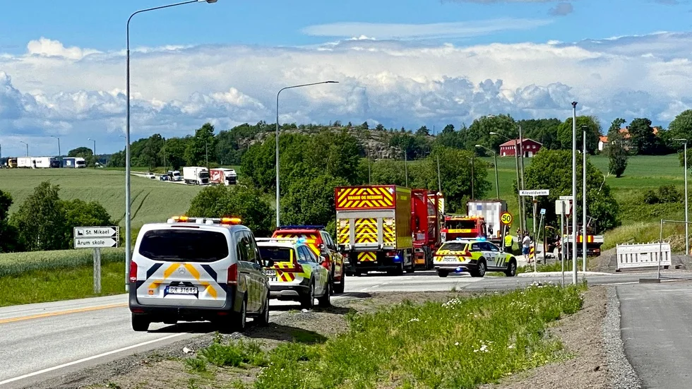 Arkivbild, trafikolycka i Norge.