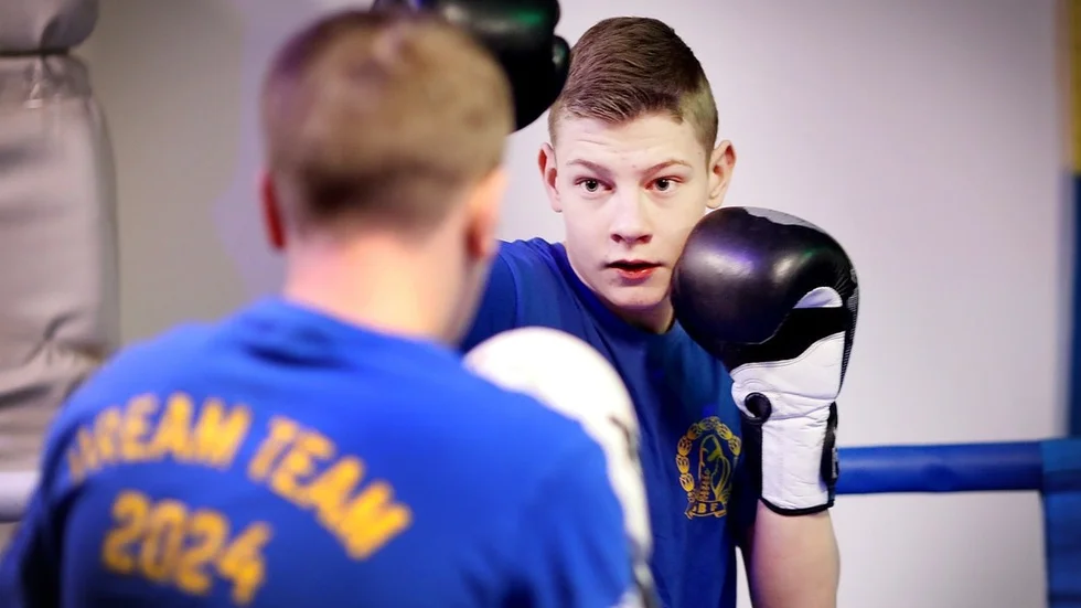 Liam Jensen vann sin enda match i Höllviken och blev därmed svensk ungdomsmästare i diplomboxning i sin viktklass. Arkivfoto: Veronica Karlsson
